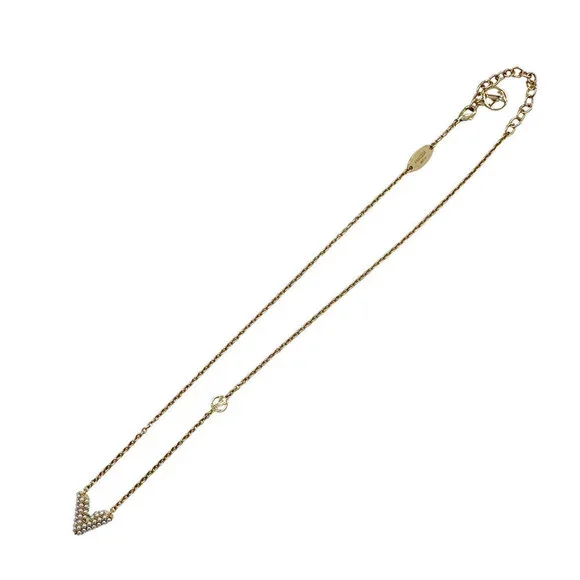 LOUIS VUITTON Gold Pearl Necklace - Picture 4 of 7